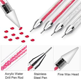 img 2 attached to ⚙️ Rhinestone Picker Dotting Pen Set - Dual-Ended Nail Art DIY Tool with 2PCS Rhinestone Crystals Studs Gems Picker Wax Pen Pencil for Exquisite Decorations