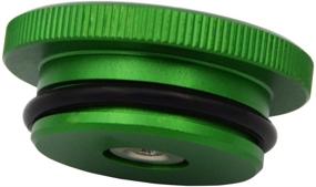 img 1 attached to 🚀 XJMOTO Green Billet Aluminum Fuel Cap with Magnetic Compatibility for Dodge Ram 1500 2500 3500 Pick-up Truck (2013-2018)