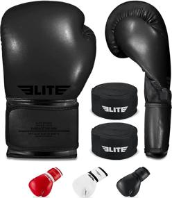 img 4 attached to 🥊 Top-Rated Boxing & Kickboxing Gloves for Men and Women, Ideal for Training and Sparring - Includes Hand Wraps and Mesh Bag