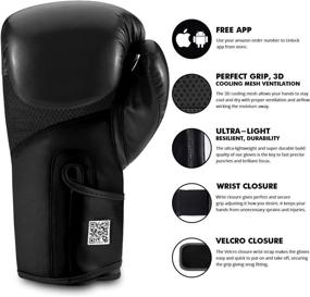 img 3 attached to 🥊 Top-Rated Boxing & Kickboxing Gloves for Men and Women, Ideal for Training and Sparring - Includes Hand Wraps and Mesh Bag