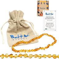 🍯 baltic wonder authentic baltic amber necklace (baroque honey) unisex - 100% certified logo