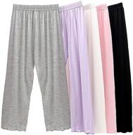 coralup girls 5-pack solid pants - lightweight and soft bottoms for kids aged 2-10 years logo