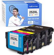 🖨️ mycartridge remanufactured ink cartridge replacement for epson 252xl t252xl - 5-pack (black cyan magenta yellow) - compatible with workforce wf-3640 wf-3620 wf-7620 wf-7720 wf-7610 wf-3630 wf-7110 wf-7210 logo