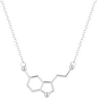 serotonin molecule necklace - chemistry jewelry for girls - muzhe logo