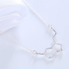 img 1 attached to Serotonin Molecule Necklace - Chemistry Jewelry for Girls - MUZHE