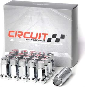 img 4 attached to 🔧 Circuit Performance 12x1.5 Chrome Extended Hex Lug Nut Set (20 Pieces) with Tool for Aftermarket Wheels: Forged Steel, High Performance