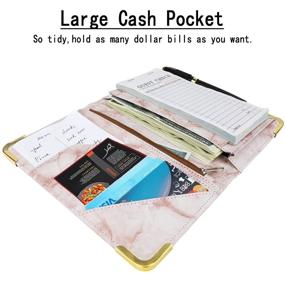 img 1 attached to 📚 Efficient Server Book: Stay Organized with Zipper Pouch for Waitress/Waiter