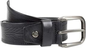 img 3 attached to 👔 Gelante Genuine Leather Belt 38003 Black L - Men's Belt Accessories in Belts