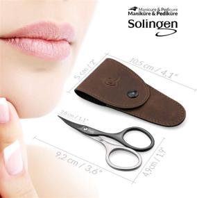 img 2 attached to 💅 Inox Titanium Self-Sharpening Nail and Cuticle Scissors by MarQus - Fine, Curved, and Sharp Precision Scissors in a Convenient Case - German-made Pedicure Beauty Grooming Kit for Nails, Eyebrows, and Eyelashes