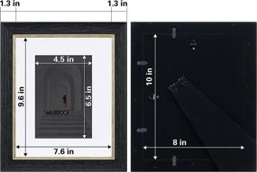 img 1 attached to 🖼️ Set of 4 WUIRCCX Black 8X10 Picture Frames with Real Glass & 5X7 Mat – Wall/Tabletop Display, Hanging Hardware Included