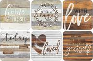 🏠 inspirational 6-count coaster set by legacy publishing group - round cork-backed | blessed home décor logo