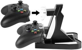 img 2 attached to 🎮 High-Speed Wireless Dual Charging Station for Xbox Series X/S Controller, with 2x 850mAh Rechargeable Batteries - Docking Charger Stand