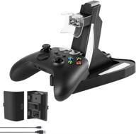 🎮 high-speed wireless dual charging station for xbox series x/s controller, with 2x 850mah rechargeable batteries - docking charger stand logo