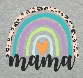 img 2 attached to 🌈 Mama Sweatshirt Women Mom Rainbow Graphic Tee Shirts: Stylish Long Sleeve Pullover Tops