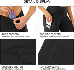 img 2 attached to 🩳 High Waisted Women's Yoga Shorts with Tummy Control and Pockets for Running - Koonero Workout Shorts with Side Pockets