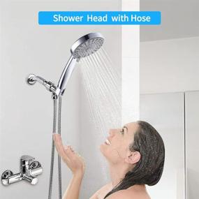 img 2 attached to VXV Shower Head with Handheld High Pressure: 5 Sprays, 6ft Hose, Detachable, Chrome Finish