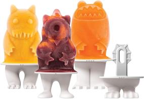 img 3 attached to 🍦 Tovolo Monster Ice Pop Silicone Molds - Set of 4, Unique Popsicle Makers with Reusable Sticks, BPA-Free & Dishwasher-Safe, White