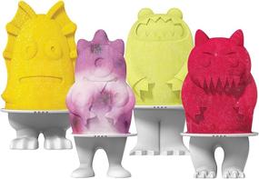 img 2 attached to 🍦 Tovolo Monster Ice Pop Silicone Molds - Set of 4, Unique Popsicle Makers with Reusable Sticks, BPA-Free & Dishwasher-Safe, White