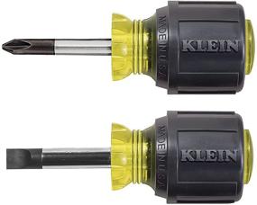 img 4 attached to 🔧 Набор коротких отверток Klein Tools 85071 с шлицами для крепления шкафа 5/16 дюйма и #2 крестообразным шлицем, 2 шт. - черный