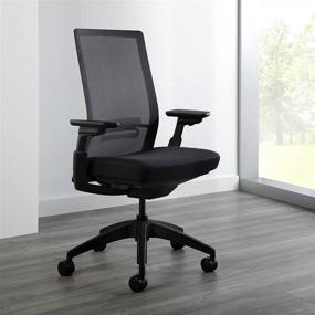 img 4 attached to 🪑 ALLSTEEL Evo Task Chair: Sleek Black Design with Dusk Mesh for Enhanced Comfort