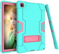 📱 bingcok galaxy tab a7 10.4 case 2020 - heavy duty rugged full-body hybrid shockproof cover for samsung galaxy tab a7 10.4 2020 model sm-t500/sm-t505/sm-t507 (2-pack: aqua + rose) logo