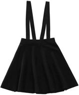 👗 solid flare suspender skirt for girls - fashionable clothing for girls, skirts & skorts logo