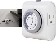 ⏰ ge 24-hour heavy duty indoor plug-in mechanical timer: convenient daily on/off cycle for lamps, christmas lights, and holiday decorations logo