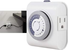 img 4 attached to ⏰ GE 24-Hour Heavy Duty Indoor Plug-in Mechanical Timer: Convenient Daily On/Off Cycle for Lamps, Christmas Lights, and Holiday Decorations