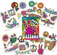 🌼 hippie temporary tattoos: spreading love & peace (50-piece party favor & costume set) logo