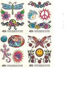 img 2 attached to 🌼 Hippie Temporary Tattoos: Spreading Love & Peace (50-Piece Party Favor & Costume Set)