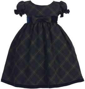 img 1 attached to 👗 Lito Girls Plaid Holiday Christmas New Year's Dress