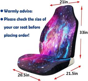img 1 attached to Foruidea Galaxy Car Seat Covers Set Of 2 Vehicle Seat Protector Car Covers For Auto Cars Sedan SUV Automotive Interior