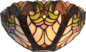 img 4 attached to 💡 Cotoss Tiffany Stained Glass Wall Sconces - Victorian Style Handmade 1-Light Wall Light for Living Room and Bedroom