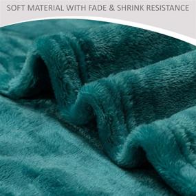 img 2 attached to 🛋️ Turquoise Flannel Throw Blanket for Couch - 90"x90", Lightweight - Soft, Plush, Warm, Cozy - Ideal for Bed, Sofa