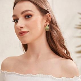 img 2 attached to 💎 14K Gold Plated Chunky Open Hoops, Lightweight Hoop Earrings with 925 Sterling Silver Posts for Women and Girls