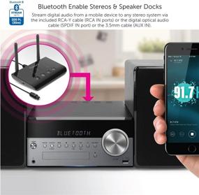 img 1 attached to 🎧 Aluratek Bluetooth 5 Audio Receiver & Transmitter - AUX, RCA, Optical, aptX Low Latency - TV to Wireless Headphones, Airpods (ABCD54F)
