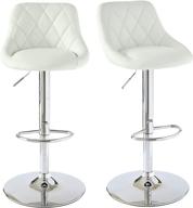 stylish and sleek: abbey avenue meritt bar stool set in white logo