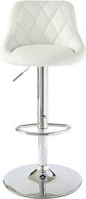 img 3 attached to Stylish and Sleek: Abbey Avenue Meritt Bar Stool Set in White