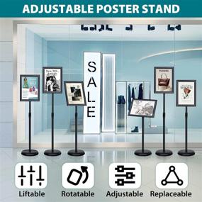 img 3 attached to 📋 Adjustable Aluminum Display Stand - Horizontal Presentation for Optimal Visibility