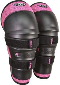 img 1 attached to 🦊 Fox Racing Youth Titan Motocross Knee/SHIN Guard, Unisex-Child, Black/Pink, One Size