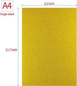 img 2 attached to 🎨 Heavyweight Glitter Cardstock Paper - 110lb. / 300GSM - 50 Sheets A4 Colored Craft Card Stock for Craft Projects, DIY, Gift Wrapping, Birthday Party Decorations, Wedding Decor, Scrapbooking - 8 Assorted Colors