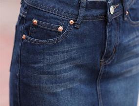 img 1 attached to 👗 Женская мини-юбка из денима Chouyatou - стильная и повседневная