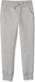 img 4 attached to 👖 Cozy and Stylish: Amazon Essentials Fleece Jogger Heather Girls' Clothing