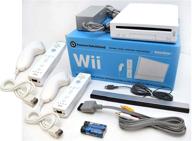 🎮 nintendo wii gaming system bundle with two controllers, nunchuks, and gamecube console, color: white - rvl-001 logo
