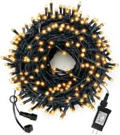 🎄 108ft 300 led green string lights - connectable christmas lights with 8 modes, waterproof for party, tree, window, wedding decor - warm white logo