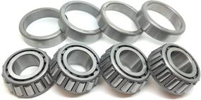 img 4 attached to 🚜 (Pack of 4) WPS (TM) Trailer/Agricultural Hub Wheel Bearing Set - LM11949 LM11910, 0.75'' Inner Diameter x 1.781'' Outer Diameter