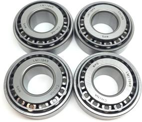 img 1 attached to 🚜 (Pack of 4) WPS (TM) Trailer/Agricultural Hub Wheel Bearing Set - LM11949 LM11910, 0.75'' Inner Diameter x 1.781'' Outer Diameter