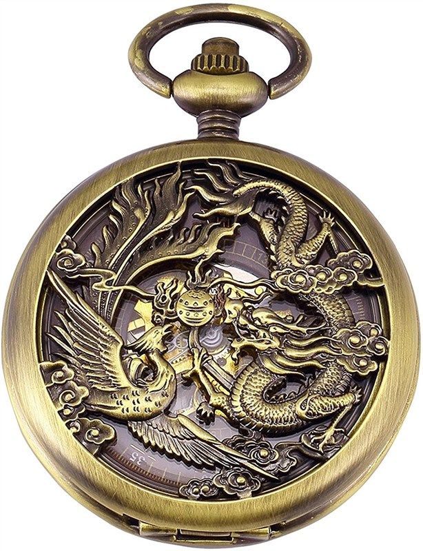 zijae antique phoenix skeleton mechanical 로고