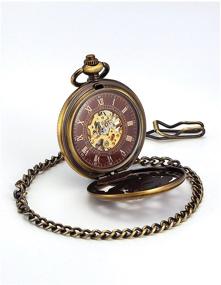 img 2 attached to 🕰️ Antique Phoenix Skeleton Mechanical Timepiece