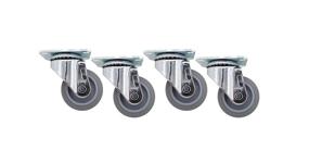 img 4 attached to Enhance Mobility and Maneuverability with Chrome Swiveling Casters: High Capacity and Unmatched Performance